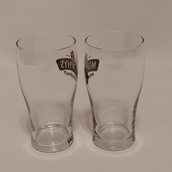 MURPHY'S IRISH STOUT Dining Murphys Irish Stout Pub Bar Glasses Murphy Ireland Man Cave 2 X